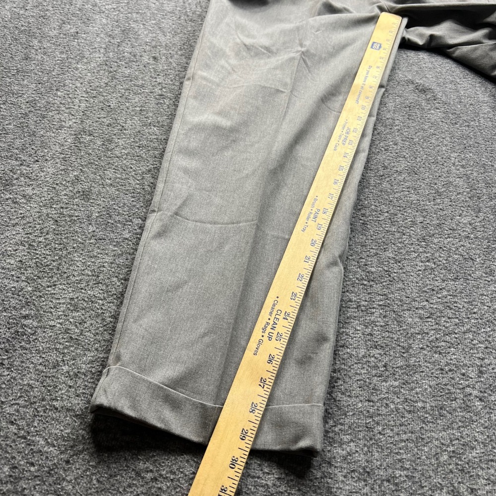 Dockers Dress Pants Mens 36x29 Gray proStyle Relaxed Fit Pleated Cuffed 40509465 - Picture 8 of 16